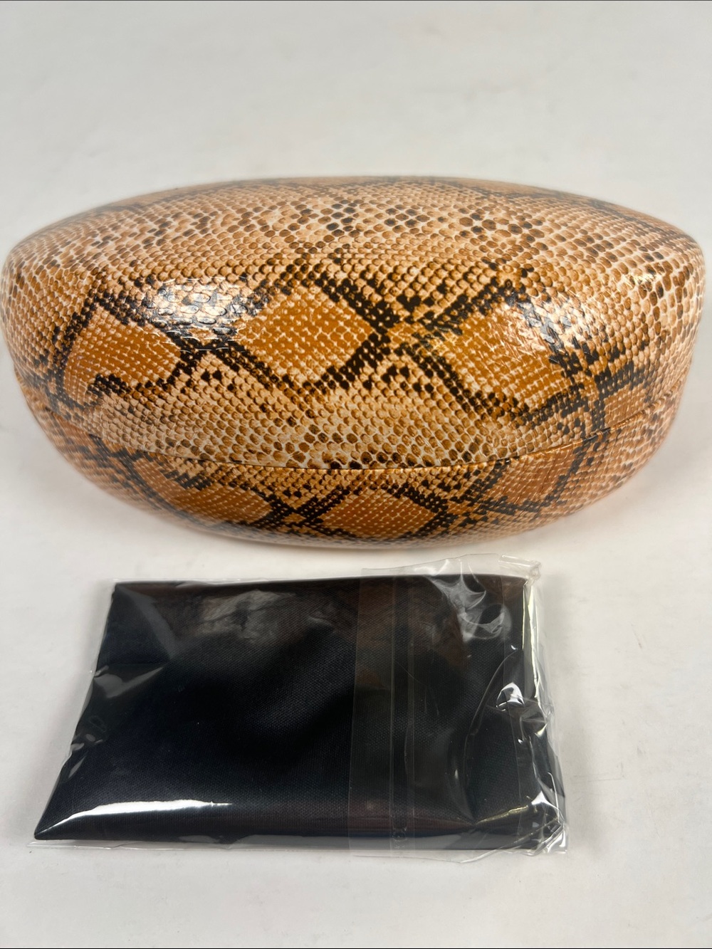 Snake-Print Hard Shell Reptile Habitat Accessory Case — Brown